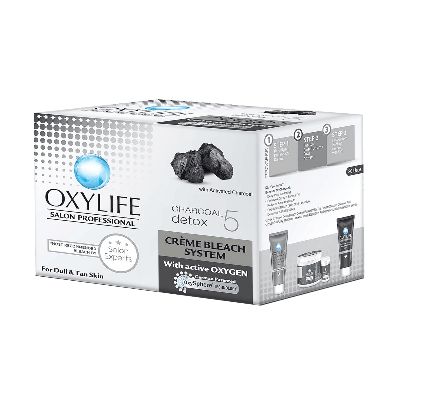 Oxylife Charcoal Detox Creme Bleach - Daburshop