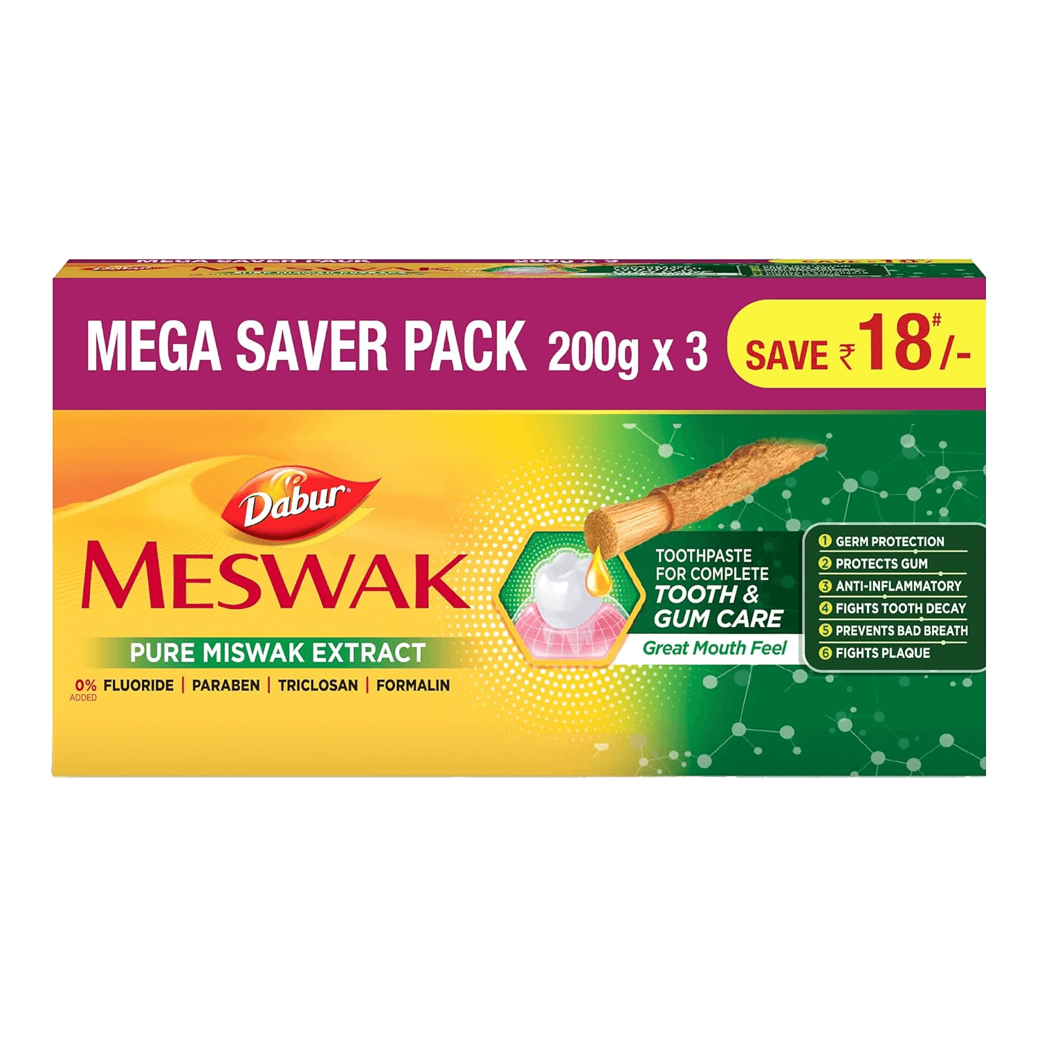 Dabur Meswak Toothpaste (Pack of 3)