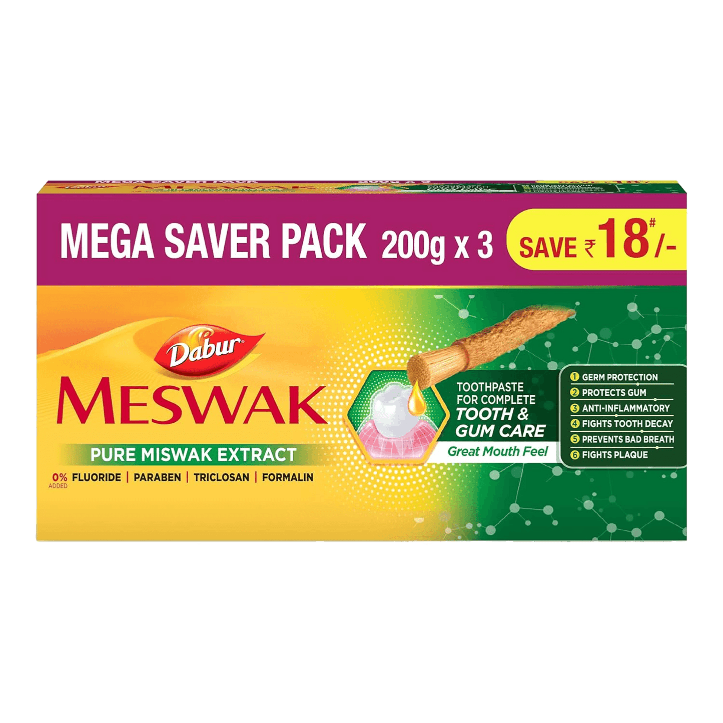 Dabur Meswak Toothpaste (Pack of 3) - Daburshop