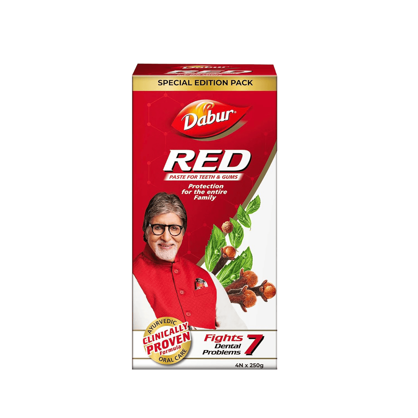 Dabur Red Toothpaste 250g (Pack of 4) - Daburshop