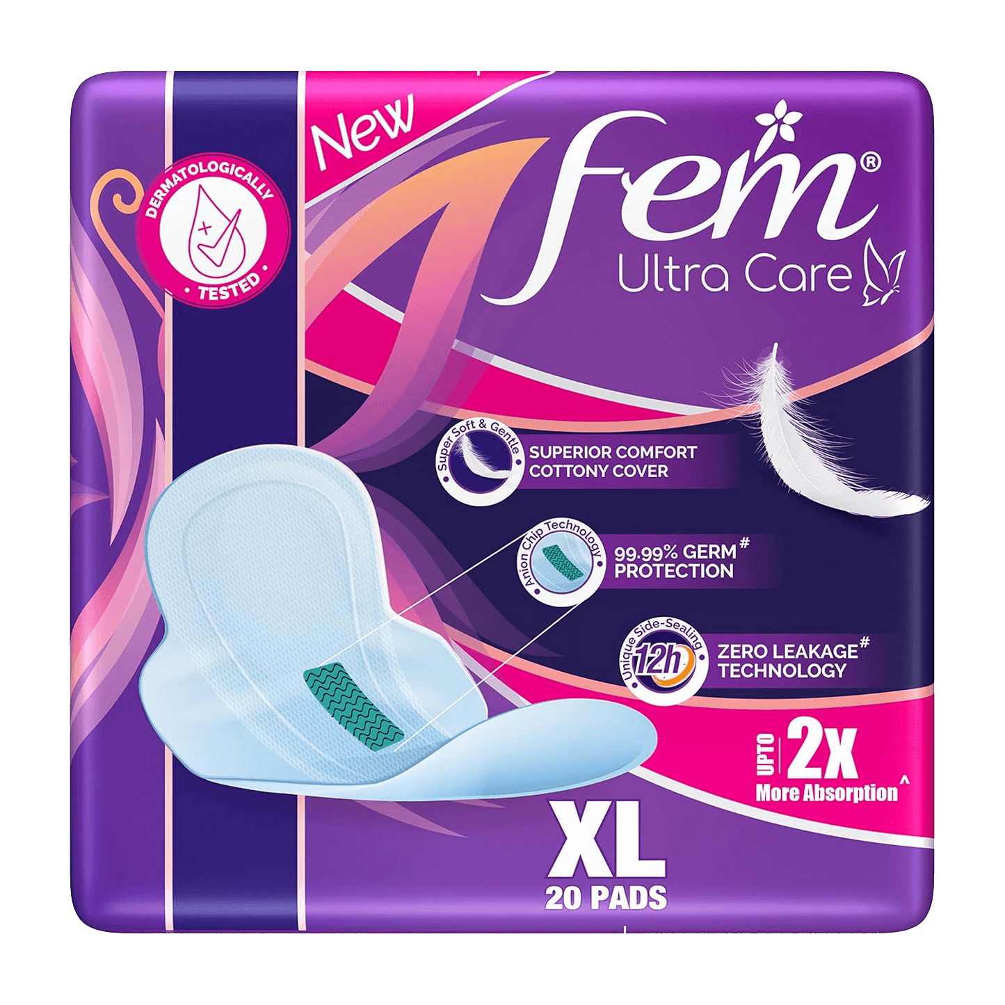 Fem Ultra Care Sanitary Pads for Women XL - Daburshop