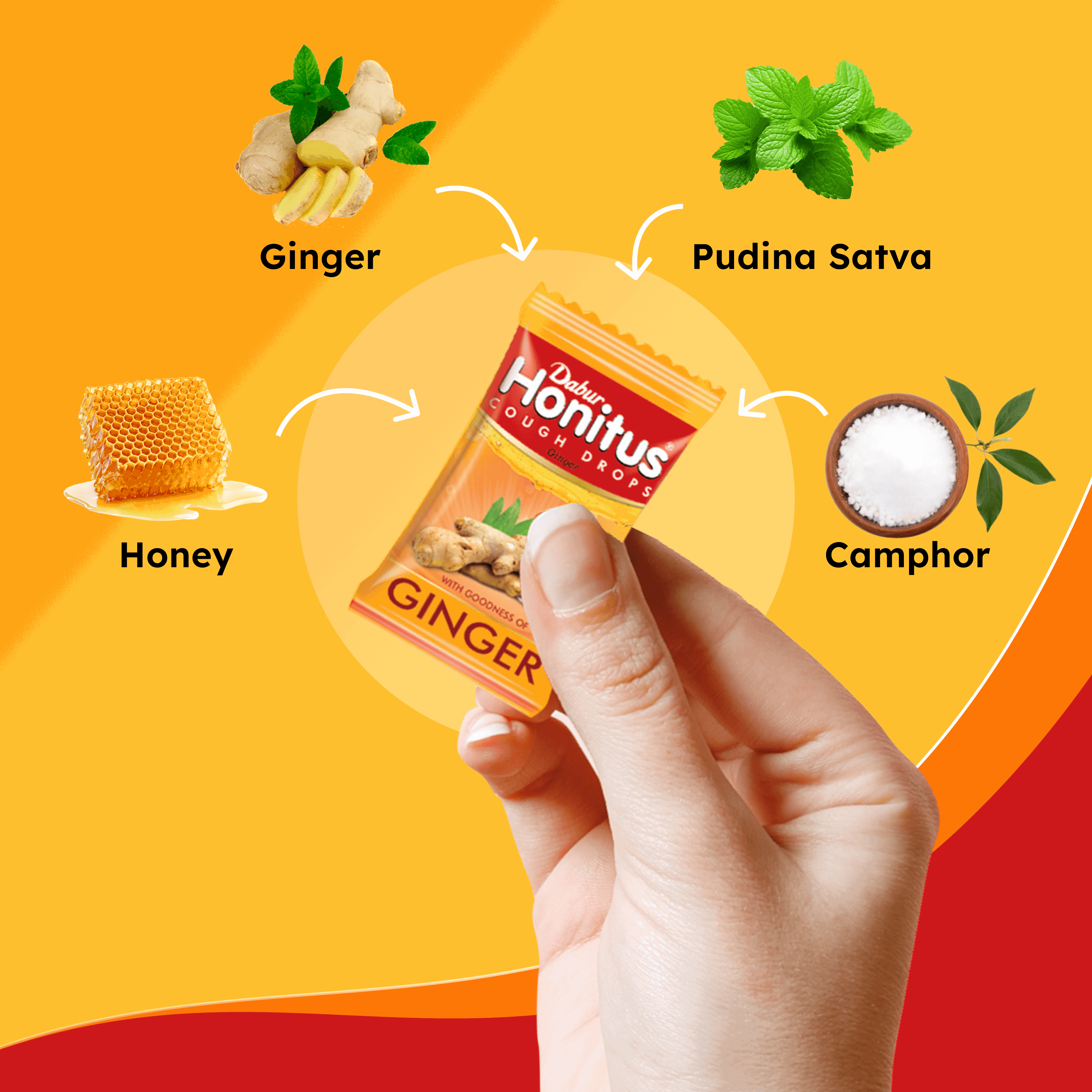 Dabur Honitus Ginger Cough Drops