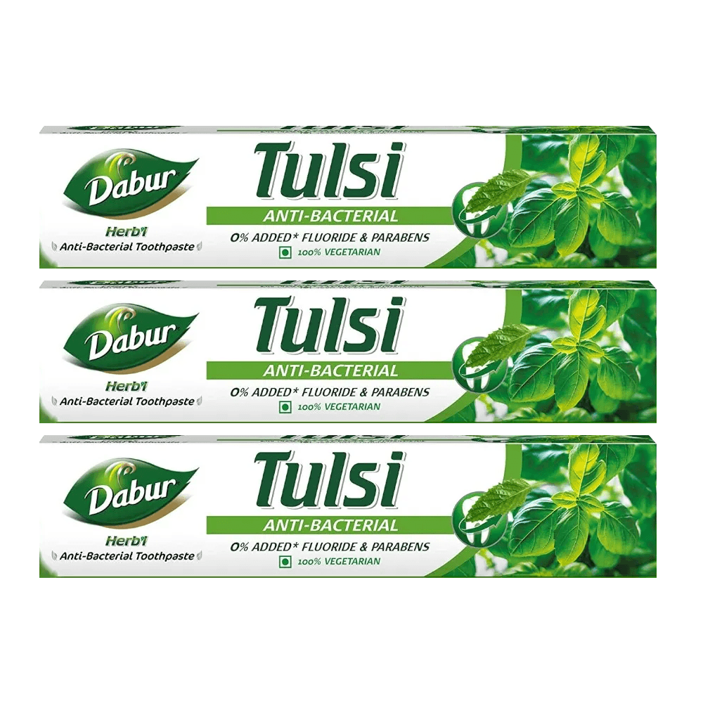 Dabur Herb'l Tulsi Toothpaste (Pack of 3) - Daburshop