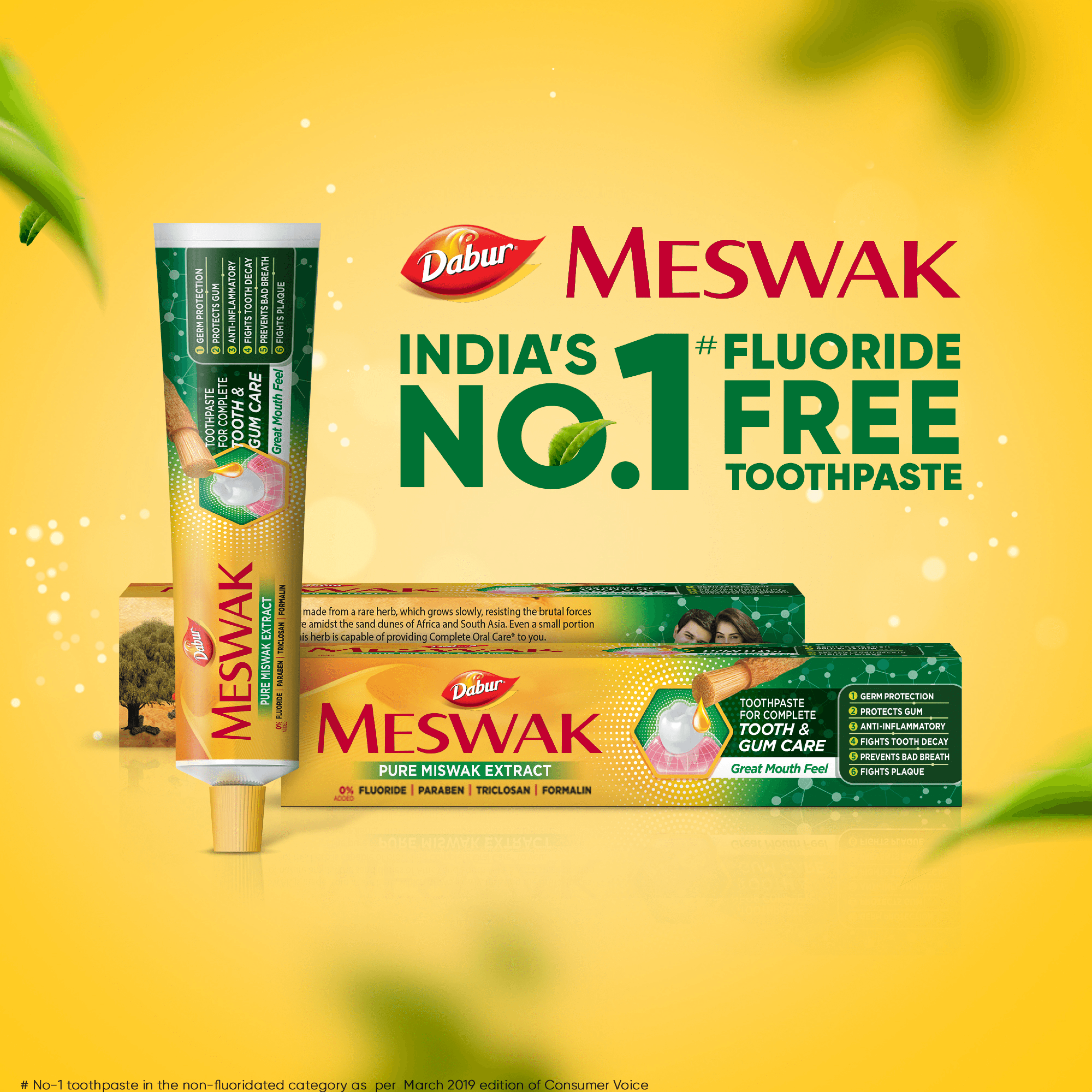 Dabur Meswak Toothpaste (Free Toothbrush)